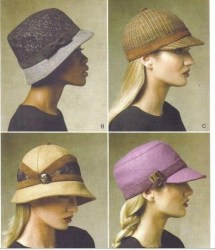 8941 VOG 5 LINED CONTRAST/ OVERLAY OR NOT HATS PATTERN XS=LG
